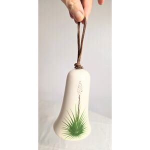 Vintage Hand Crafted, Painted and Signed Pottery Bell 5 inches